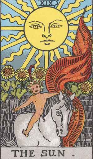 Tarocchi il Sole, il sole, sun rider tarot