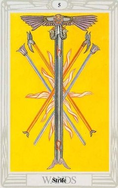 Cinque di Bastoni Tarocchi Crowley Thoth